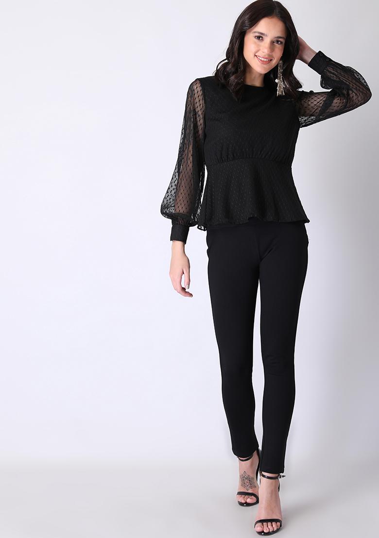 Mesh Full Sleeve Blouse