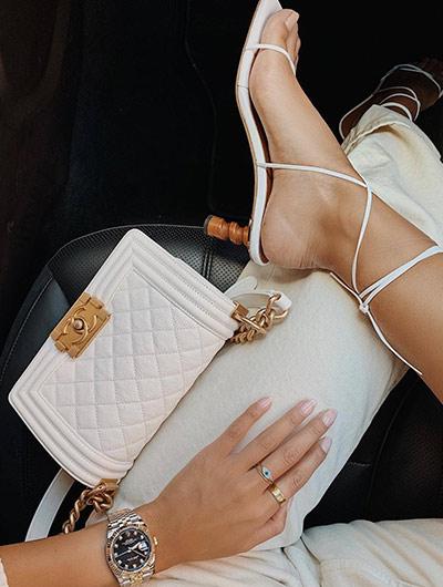 Nicole Scherzinger Dons Lux Leather to London Fashion Week in Sandals