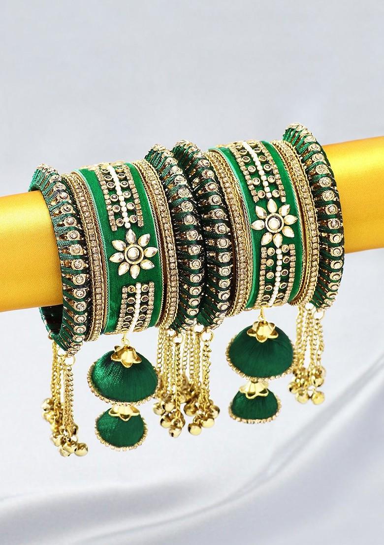 Buy Women Gold Plated Set Of Matching Bangles Set Wedding Chuda