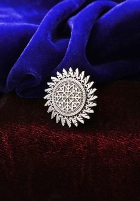 Oxidized Silver Plated Adjustable Finger Ring