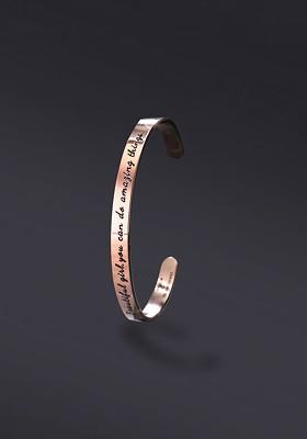 Rose Gold Plated Stainless Steel Bangle Style Bracelet
