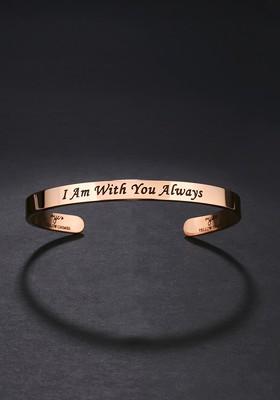 Rose Gold Plated Engraved Kada Bracelet