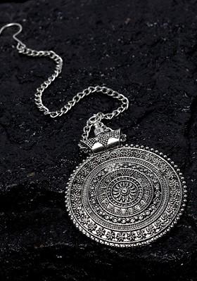 Oxidized Silver Plated Handcrafted Maang Tikka