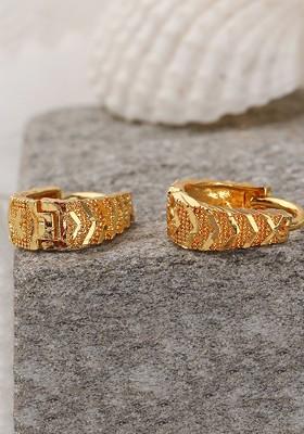 Gold Plated Circular Hoop Earrings