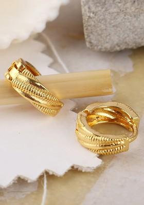 Gold Plated Circular Hoop Earrings