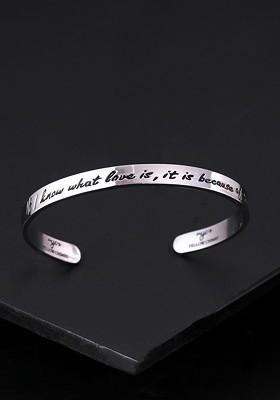 Silver Toned Rhodium Plated Cuff Bracelet