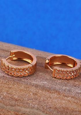Gold Plated Handcrafted Circular Hoop Earrings