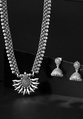 Women German Silver Oxidised Jewellery Set
