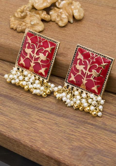 Gold Contemporary Drop Earrings