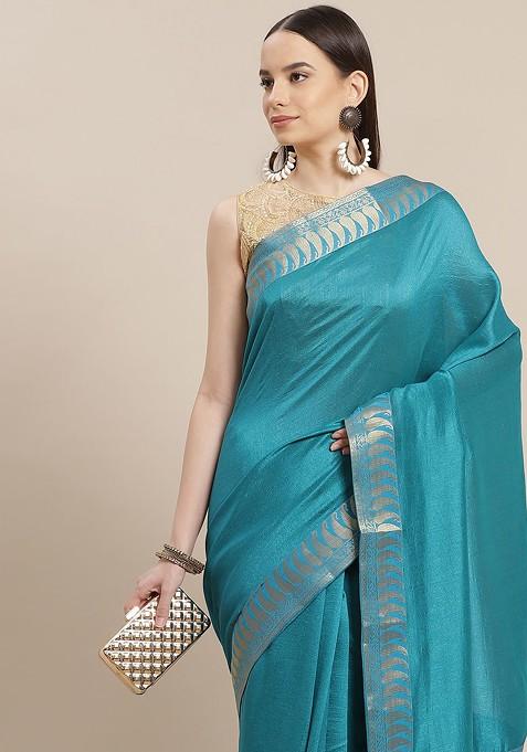 Blue Banarasi Saree