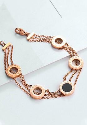 Women Rose Gold Rose Gold Plated Link Bracelet