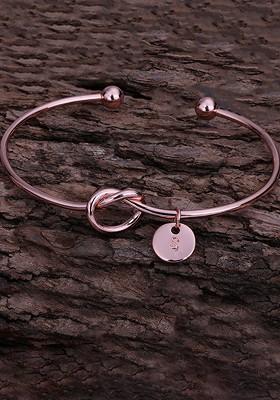 Women Rose Gold Plated Cuff Bracelet