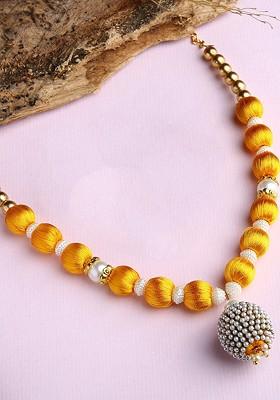 Gold Toned And White Gold Plated Necklace