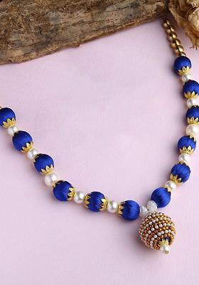 Gold Toned And White Gold Plated Handcrafted Necklace