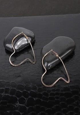 Gold Plated Contemporary Hoop Earrings