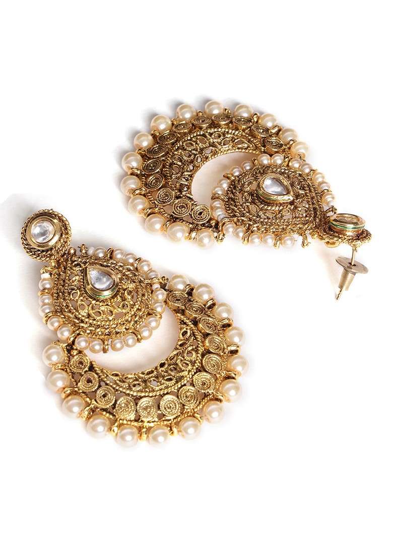 Gold Plated Beaded Handcrafted Chandbalis - Indya