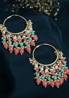 Gold Toned Circular Hoop Earrings