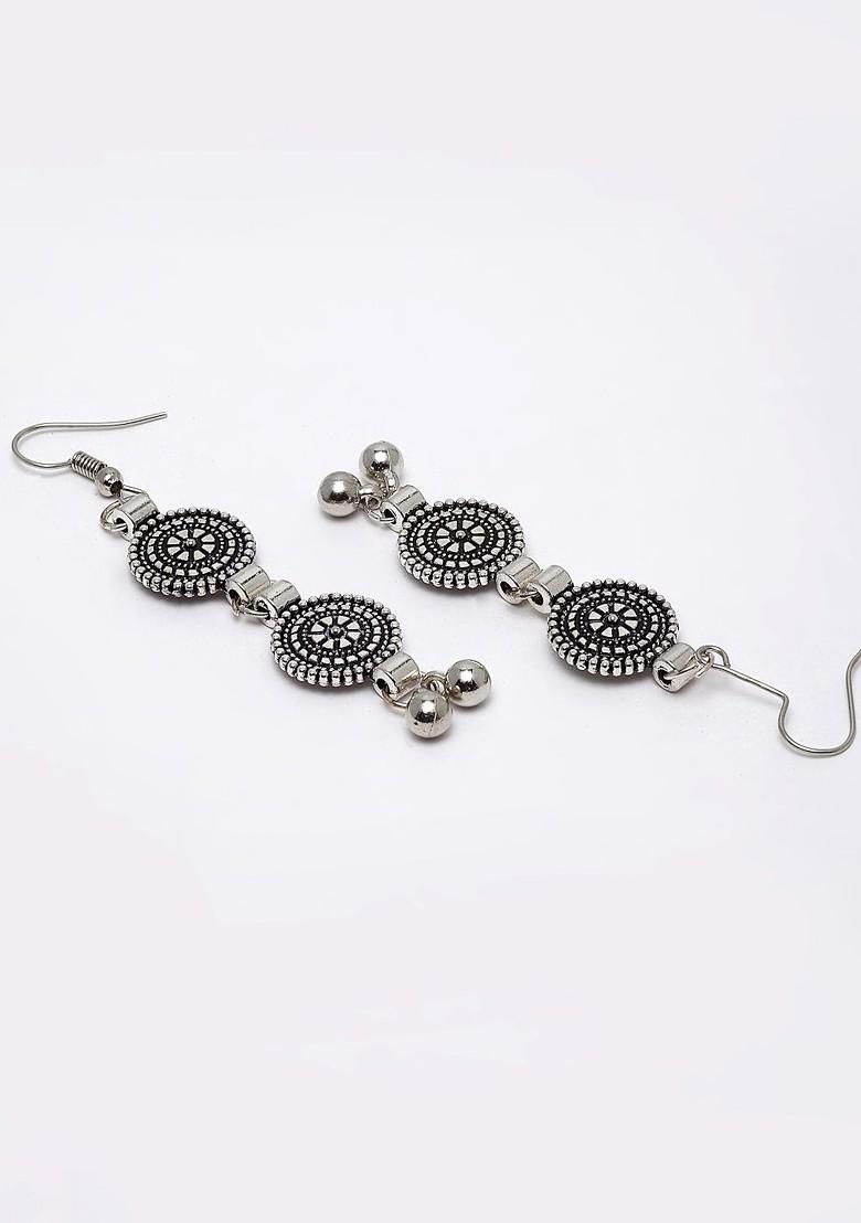  Silver  Toned Oxidised Jewellery Set