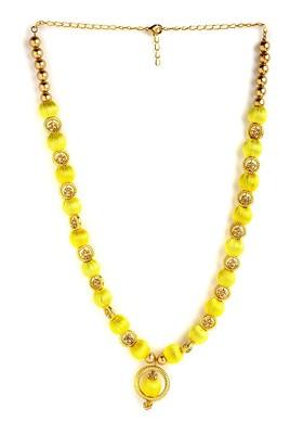 Gold Toned And Yellow German Silver Gold Plated Handcrafted Necklace