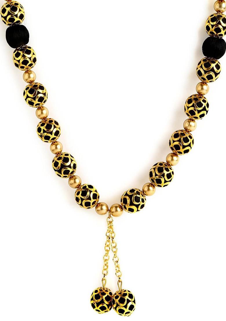 Gold Toned German Silver Oxidised Jewellery Set