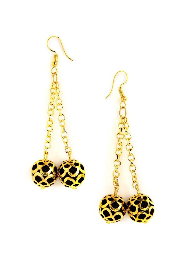 Gold Toned German Silver Oxidised Jewellery Set