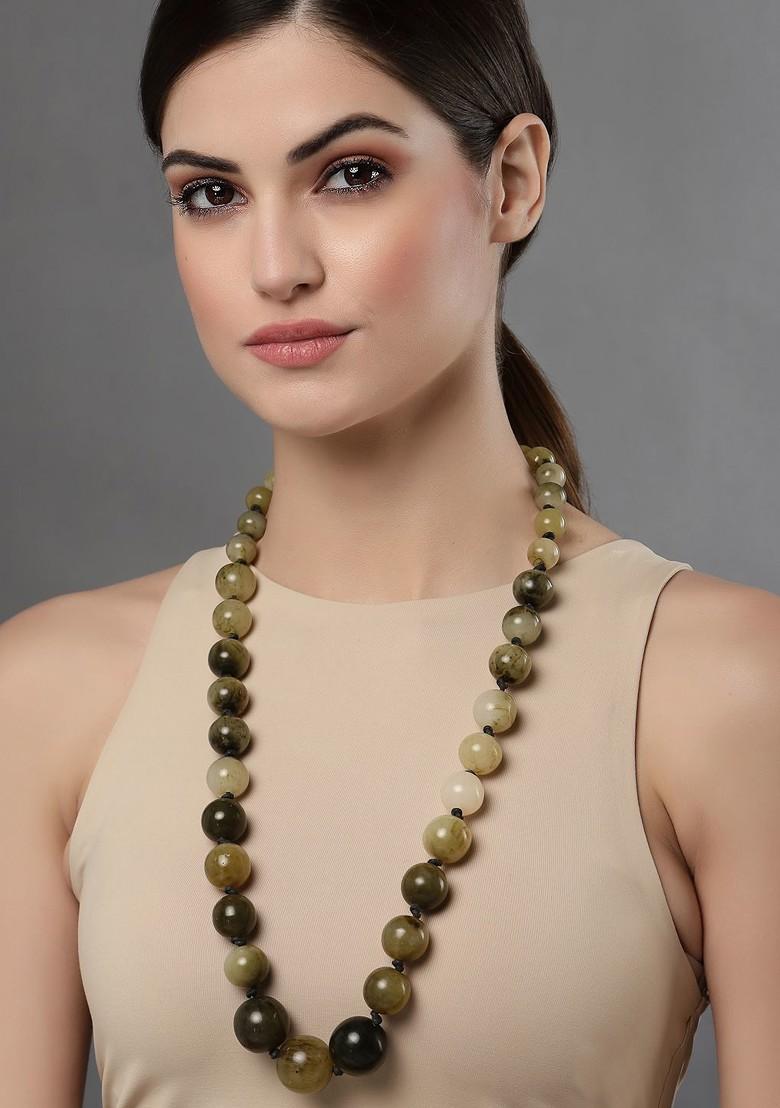 Women Olive Green Handcrafted Necklace