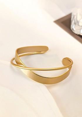 Women Gold Toned Kada Cuff Bracelet