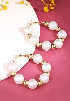 Gold Plated Contemporary Hoop Earrings