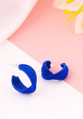 Solid Contemporary Half Hoop Earrings