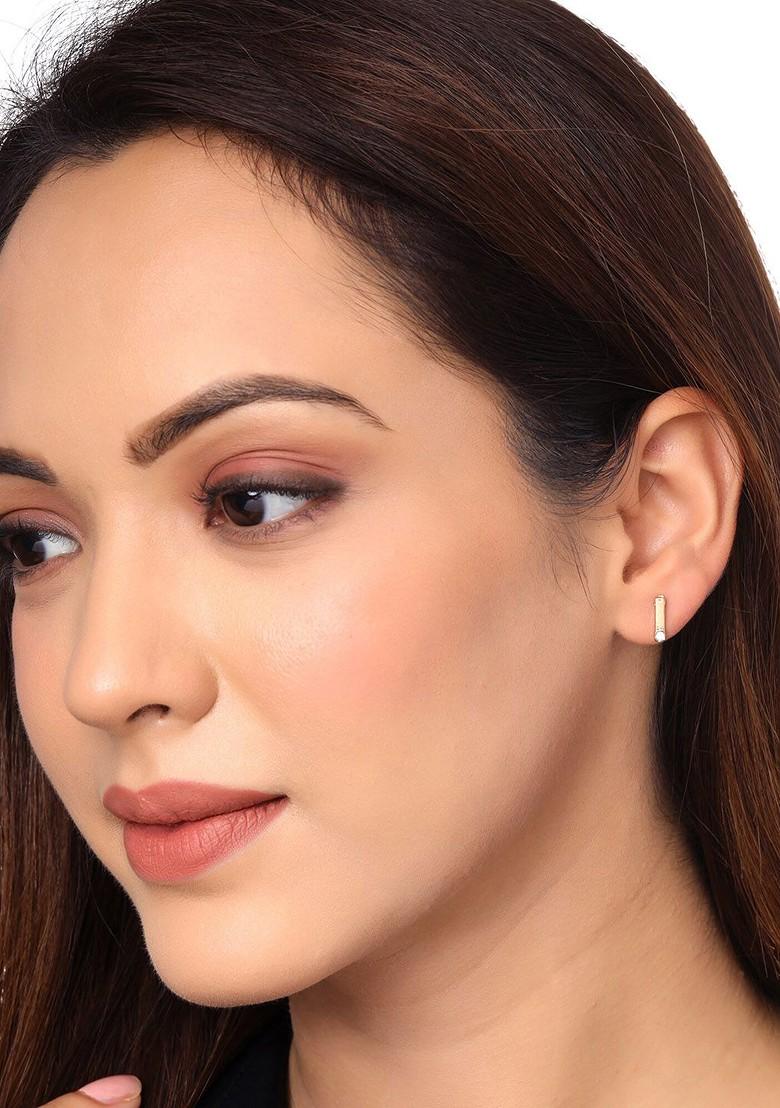 Set Of 6 Gold Plated And Silver Plated Stud And Hoop Earrings