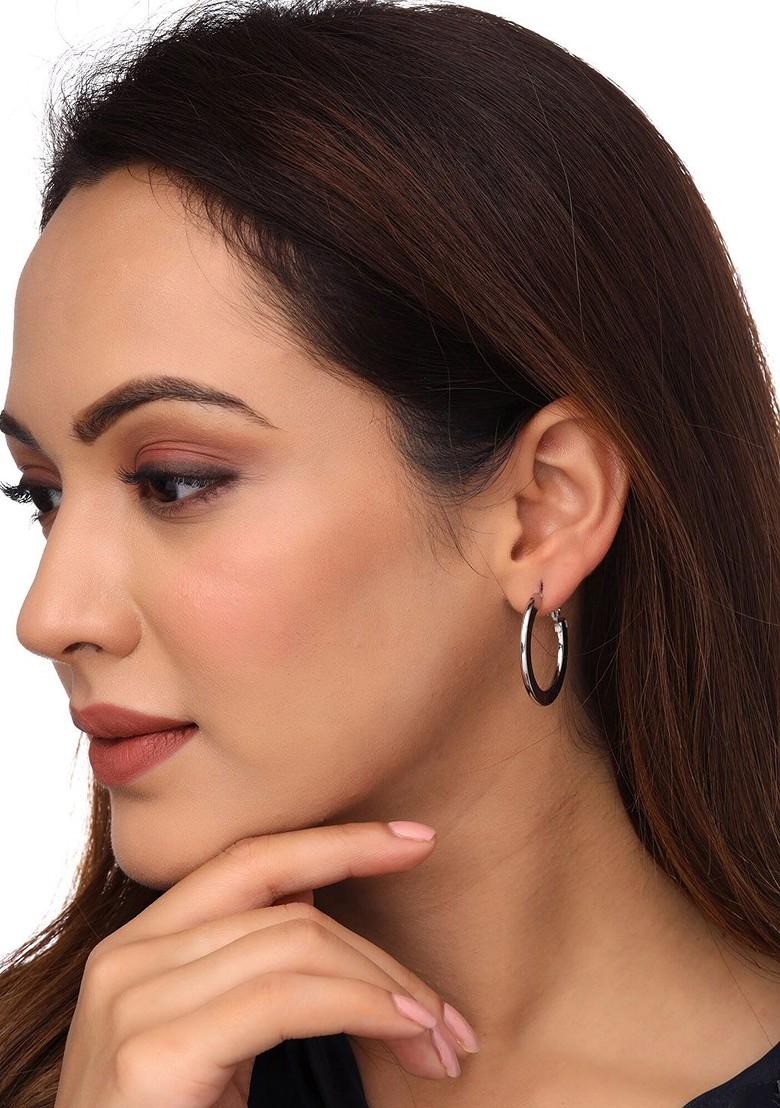 Set Of 6 Gold Plated And Silver Plated Stud And Hoop Earrings