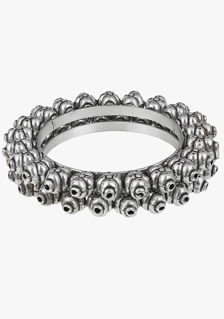 Set Of 2 Oxidized Silver Plated Bangles