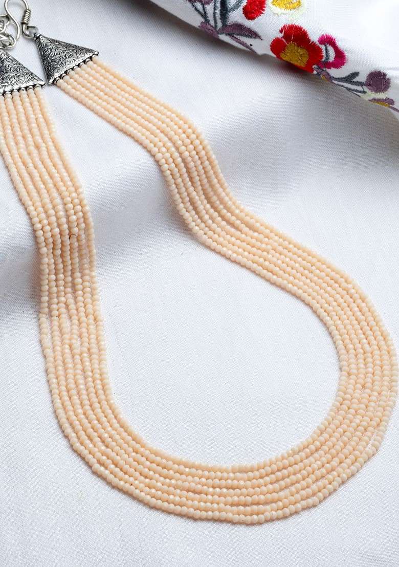 German Silver Oxidised Necklace - Indya