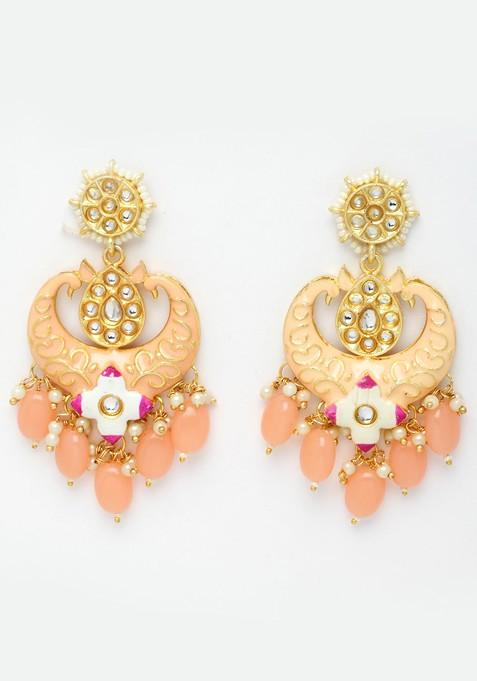 Gold Plated Kundan Meenakari Choker Jewellery Set With Mang Tikka