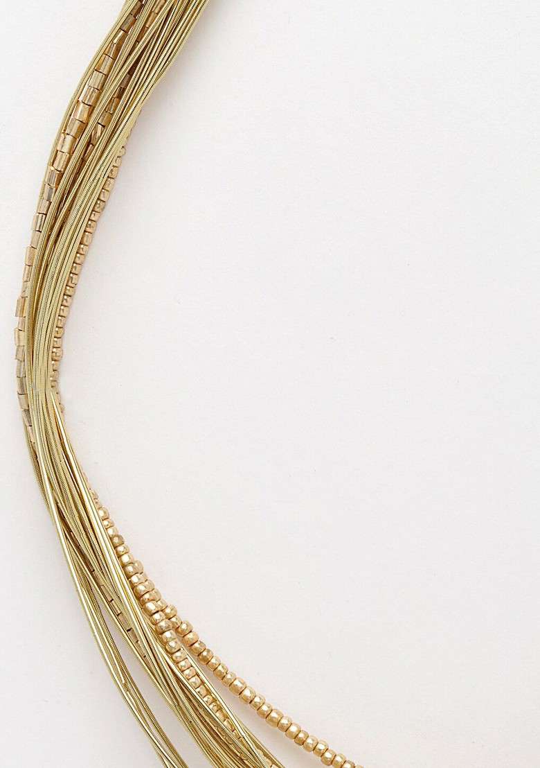 Women Gold Plated Layered Necklace - Indya