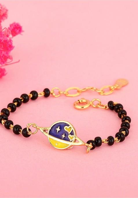 Indya X Giva 925 Silver Golden Planet Of Love Infant Bracelet