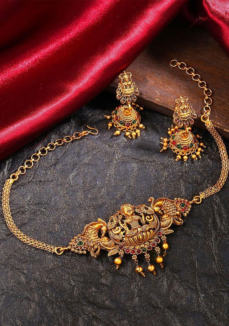 Jewellery Choker Necklace Buy Temple Jewellery Buy Women Women Red