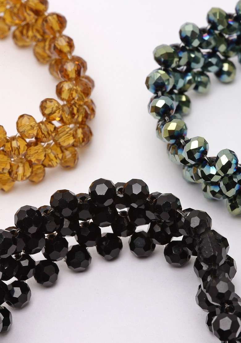 Women Pack Of 3 Pearl Beaded Bracelet - Indya
