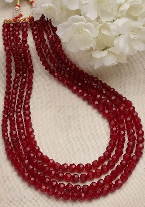 Red Layered Necklace