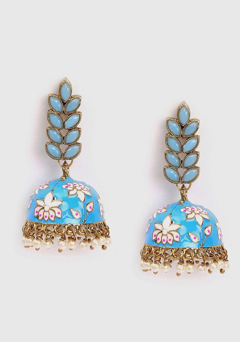 Gold Plated Contemporary Jhumkas Earrings