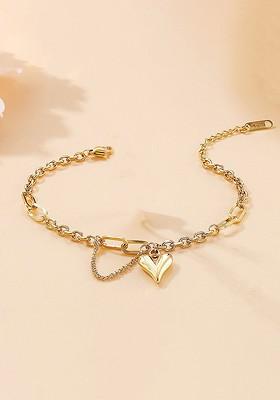 Women Gold Toned Gold Plated Link Bracelet