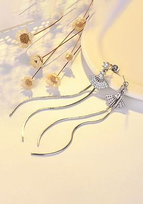 Silver Plated Contemporary Drop Earrings