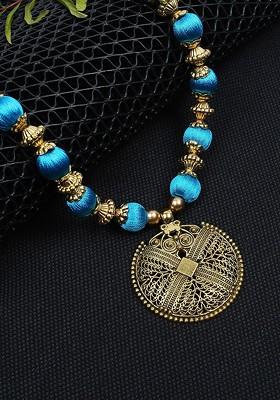 German Silver Gold Plated Handcrafted Necklace