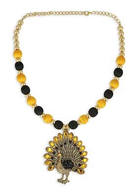 Women German Silver Gold Plated Necklace