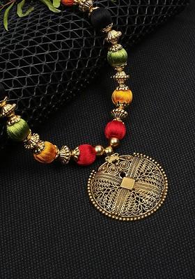 German Silver Gold Plated Handcrafted Necklace