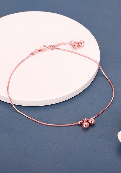 Indya X Giva 925 Sterling Silver Rose Gold Plated Anklet