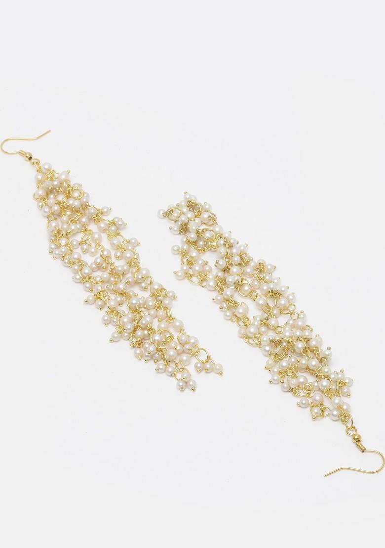 Gold Plated Pearls Studded Classic Ear Chain