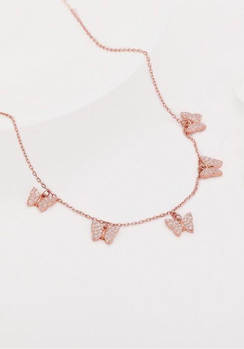 Indya X Giva Sterling Silver Rose Gold Plated Necklace