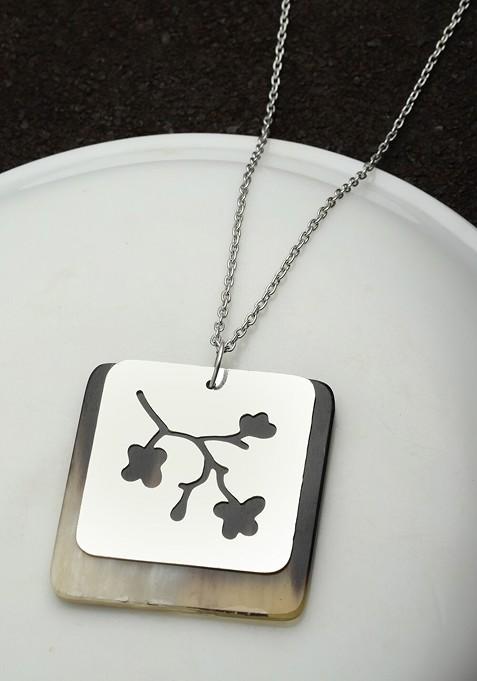 Square Shaped Handcrafted Necklace