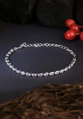 Women Brass Silver Plated Armlet Bracelet